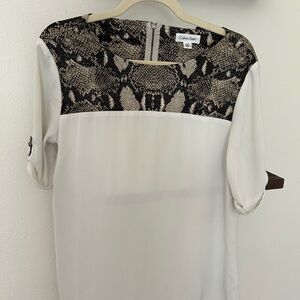 Silk white Calvin Klein top.